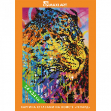 Купить maxi art картина стразами на холсте гепард 24х34см ma-kn0262-3