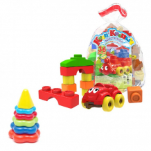 Купить развивающая игрушка тебе-игрушка конструктор кноп-кнопыч 36 деталей + пирамида детская малая 40-0046+11110
