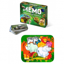 Купить тебе-игрушка игровой набор мемо удивительные животные + зоопазл африка 7207+8088