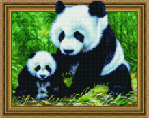 Купить paintboy алмазная картина на подрамнике панды в лесу 50х40 см tsgj1261
