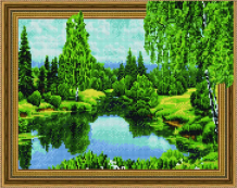 Купить paintboy алмазная картина на подрамнике озеро в лесу 50х40 см tsgj1214