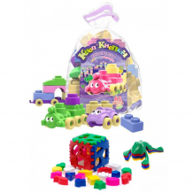Купить развивающая игрушка тебе-игрушка набор кубик логический большой + конструктор кноп-кнопы (61 деталей) 40-0010+11114+12011