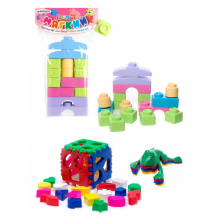 Купить развивающая игрушка тебе-игрушка кубик логический большой + мягкий конструктор для малышей кнопик 14 деталей 40-0010+11126+12011