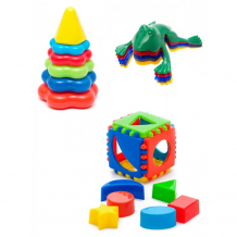 Купить развивающая игрушка тебе-игрушка набор кубик логический малый + пирамида детская малая + команда ква № 1 40-0011+40-0046+12011