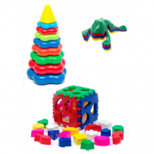 Купить развивающая игрушка тебе-игрушка кубик логический большой + пирамида детская большая + команда ква № 1 40-0010+40-0045+12011