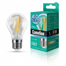 Купить светильник camelion светодиодная лампочка led20-a60-fl/845/e27 led20-a60-fl/845/e27