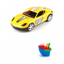 Купить тебе-игрушка набор летний игрушка детский автомобиль молния + песочный набор пароходик 40-0014+40-0040