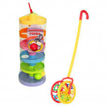 Купить развивающая игрушка тебе-игрушка набор игра зайкина горка №2 + каталка колесо 15002+40-0032