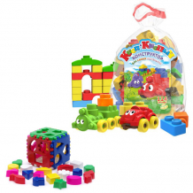 Купить развивающая игрушка тебе-игрушка набор игрушка кубик логический большой+ конструктор кноп-кнопыч (114 деталей) 40-0010+11113