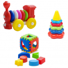 Купить развивающая игрушка тебе-игрушка набор игрушка кубик логический малый + пирамида детская малая + конструктор 40-0011+40-0046+к-004