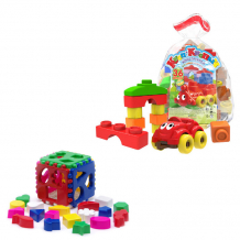 Купить развивающая игрушка тебе-игрушка набор игрушка кубик логический большой + конструктор кноп-кнопыч (36 деталей) 40-0010+11110