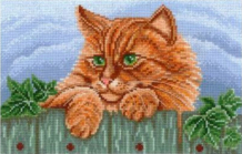 Купить сделай своими руками набор для вышивания рыжий кот №64