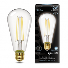 Купить светильник gauss лампа filament led е27 st64 10w 970lm 4100к 157802210