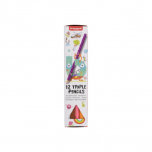 Купить bruynzeel набор цветных трехгранных карандашей kids triple 12 цветов в картонной упаковке 60518012