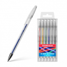 Купить erichkrause ручка гелевая r-301 glitter 6 шт. 3 набора 