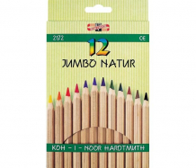 Купить koh-i-noor набор цветных карандашей jumbo natur 12 цветов 2172n/12
