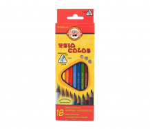 Купить koh-i-noor набор цветных карандашей triocolor 18 цветов 3133/18