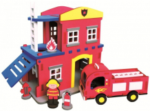 Купить конструктор bebox пожарная станция 124 детали m5910