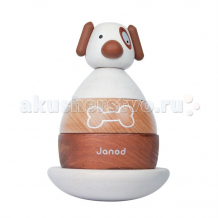 Купить деревянная игрушка janod пирамидка собачка j08111 j08111