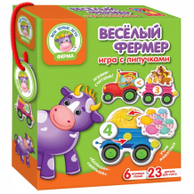 Купить vladi toys развивающая игра с липучками веселый фермер vt1310-01