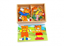 Купить деревянная игрушка мир деревянных игрушек два медведя д182
