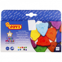 Купить jovi мелки восковые 10 цветов фигурные 941
