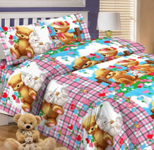 Купить постельное белье letto комплект мишки и зайка (3 предмета) bear-rabbit50