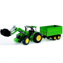 Купить bruder трактор john deere 7930 с погрузчиком и прицепом 03-055