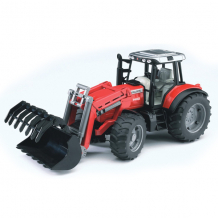 Купить bruder трактор massey ferguson 7480 с погрузчиком 02-042