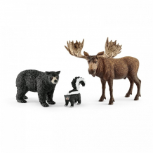 Купить schleich набор фигурок жители лесов северной америки 41456