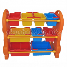 Купить qiaoqiao стеллаж для игрушек с ящиками qq12070-5