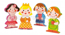 Купить деревянная игрушка janod фигурки магнитные забавные куклы j07038