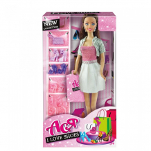 Купить toys lab кукла ася шатенка в бело-розовом платье любимые туфли 35083