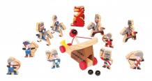 Купить деревянная игрушка janod набор фигурок рыцари (19 элементов) j06482