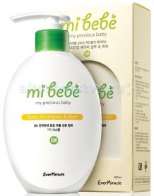Купить mibebe детский шампунь для волос и тела 300 мл eco-0047