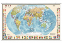 Купить ди эм би политическая карта мира с флагами 1:40 ламинация на рейках картонный тубус 90х58 см осн1224081