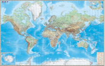 Купить ди эм би обзорная карта мира 1:15 ламинированная в полиэтиленовом рукаве 190 х 140 см осн1223990