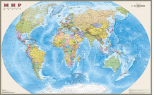 Купить ди эм би политическая карта мира 1:15 ламинированная в рукаве 197х127 см осн1223991