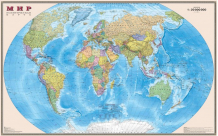 Купить ди эм би политическая карта мира 1:20 ламинированная картонный тубус 156х101 см осн1224123