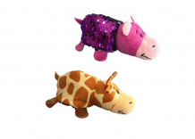 Купить мягкая игрушка 1 toy вывернушка жираф-бегемот блеск с паетками 12 см т15679