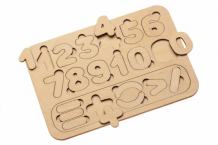 Купить деревянная игрушка bradex рамка-вкладыш цифры и счет de 0419
