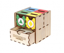 Купить деревянная игрушка woodland комодик-куб фигуры цвет 119102