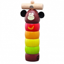 Купить деревянная игрушка wonderworld логическая игрушка стучалка обезьянка wg-1020