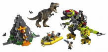 Купить конструктор lego jurassic world бой тираннозавра и робота-динозавра 75938