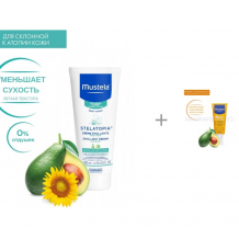 Купить mustela смягчающий крем stelatopia + sun солнцезащитное молочко spf 50+ 200 мл 