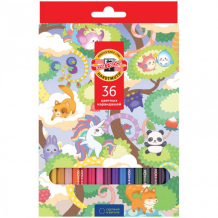 Купить koh-i-noor карандаши цветные волшебный лес 36 цветов 3555036037ks