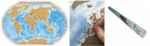 Купить ди эм би скретч карта мира со стирающимся слоем 1:40 прозрачный подарочный тубус 90х58 осн1234549