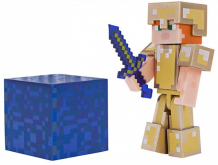 Купить minecraft фигурка alex in gold armor 8 см tm19970