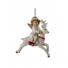 Купить erichkrause decor ёлочная игрушка ангел на олене 10 см 47846