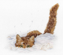 Купить мп студия набор для вышивания кот в снегу нв-557